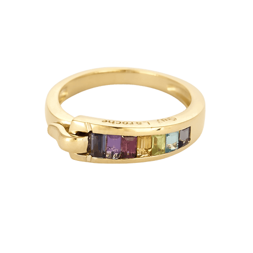 Bague Guy Laroche - Bague en or jaune et pierres de couleurs 58 Facettes DV0622-2-57-3