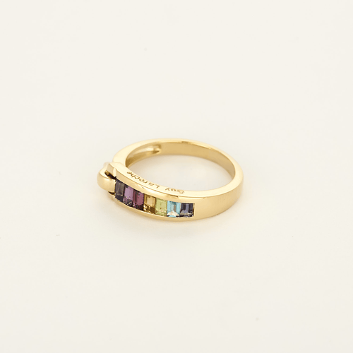 Bague Guy Laroche - Bague en or jaune et pierres de couleurs 58 Facettes DV0622-2-57-3