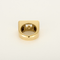 Bague CHOPARD- Happy diamond - Bague chevalière en or jaune et pavage diamants 58 Facettes DV28992-1-51-2