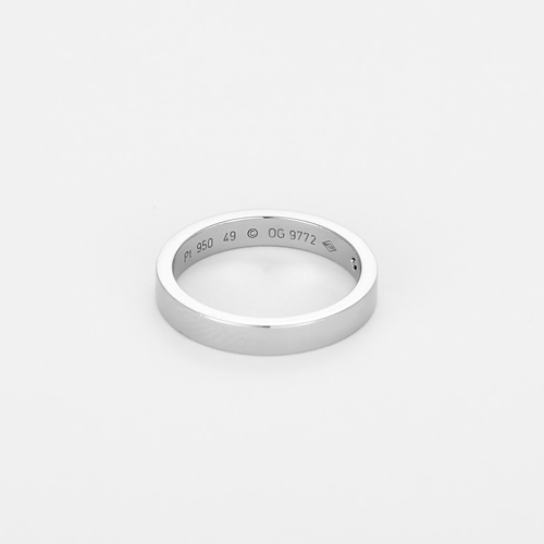 Bague Cartier - Bague jonc en platine et diamant 58 Facettes DV28534-2-49-2