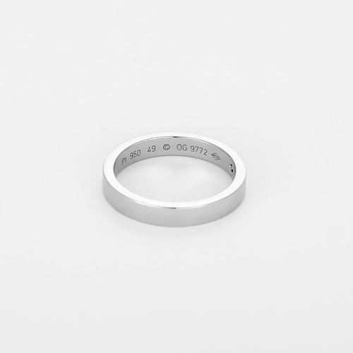 Bague Cartier - Bague jonc en platine et diamant 58 Facettes DV28534-2-49-2