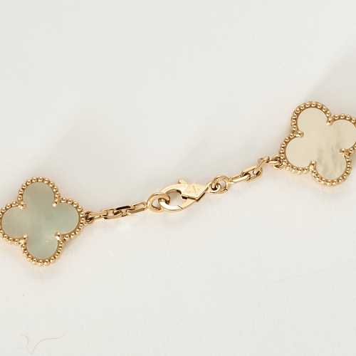 Van Cleef & Arpels - Vintage Alhambra - Sautoir 20 motifs or rose et nacre.
