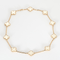 Collier Vintage Alhambra 10 motifs or rose et nacre