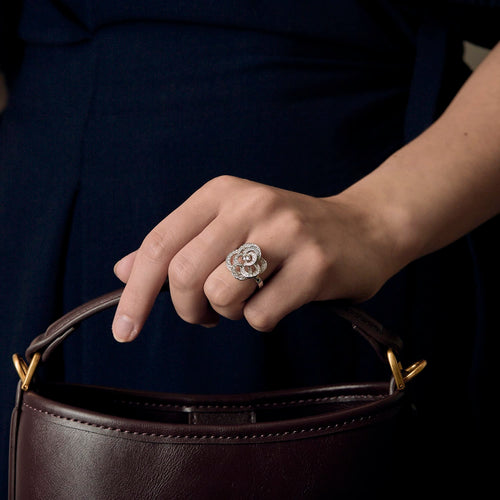 Bague en Or blanc 18k Diamant