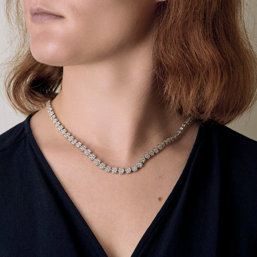 Collier en Or blanc 18k Diamant
