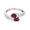Bague en Or blanc 18k Rubis and Diamant