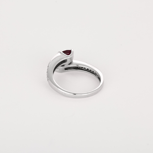 Bague en Or blanc 18k Rubis and Diamant