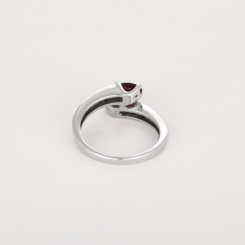 Bague en Or blanc 18k Rubis and Diamant