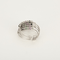 Bague harem en or gris 14K diamants, rubis et emeraudes