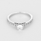 Solitaire en or blanc et diamants