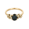 Elegante Bague, or rose, saphir et diamants