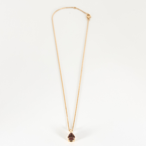 Collier Collier en Or rose 18k grenat grossulaire 58 Facettes DV31313-1