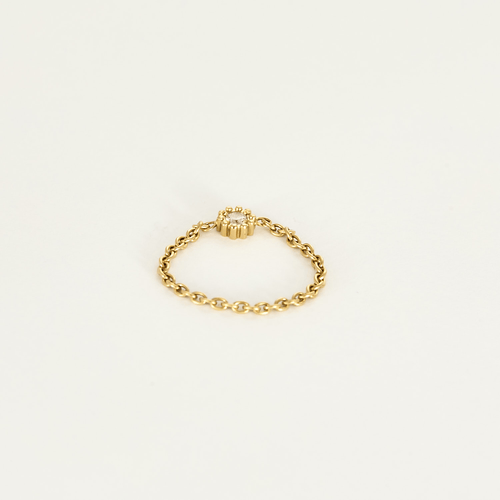 Bague 56 Bague en Or jaune 18k Diamant 58 Facettes DV31353-8