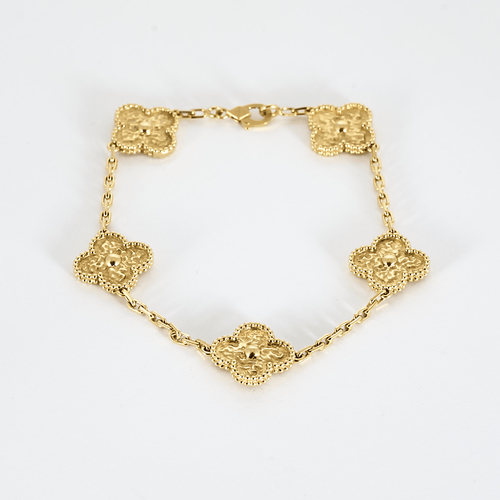 Bracelet Van Cleef Arpels Bracelet Vintage Alhambra en Or jaune 58 Facettes DV0370-9