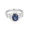 Bague Bague marguerite en or gris , saphir et diamants 58 Facettes DV16843-5-53-2
