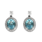 Boucles d'oreilles Paire de Pendants d'oreilles en or gris topaze et diamants 58 Facettes DV16843-9