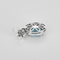 Boucles d'oreilles Paire de Pendants d'oreilles en or gris topaze et diamants 58 Facettes DV16843-9
