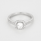 54 Bague en Or blanc 18k , diamant 0.50 carat environ 58 Facettes DV31589-2
