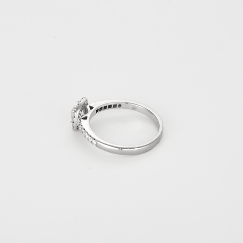 54 Bague en Or blanc 18k , diamant 0.50 carat environ 58 Facettes DV31589-2