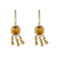 Boucles d'oreilles Paire de Pendants d'Oreilles en or 14K, citrine et diamants 58 Facettes DV16843-22