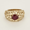 Bague 54 Bague en Or rose 18k Rubis 58 Facettes DV31385-2
