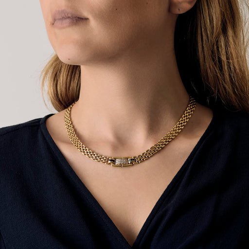 Collier Collier en Or jaune 18k Diamant and Saphir 58 Facettes DV31210-3