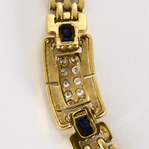 Collier Collier en Or jaune 18k Diamant and Saphir 58 Facettes DV31210-3