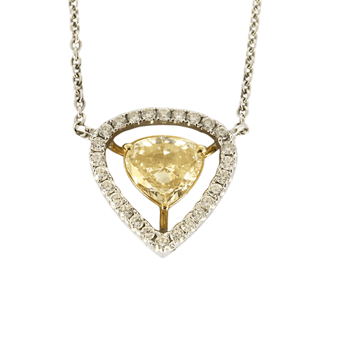 Collier Collier en or jaune et or gris, diamant 0.65 carat environ 58 Facettes DV16843-13