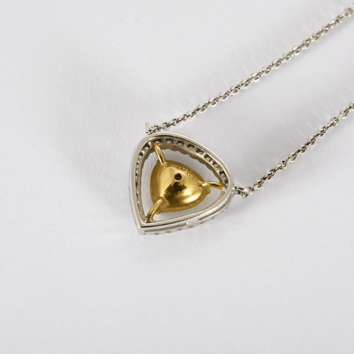 Collier Collier en or jaune et or gris, diamant 0.65 carat environ 58 Facettes DV16843-13