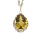 Collier Collier et pendentif en or gris 14K, quartz lemon et diamants 58 Facettes DV16843-3