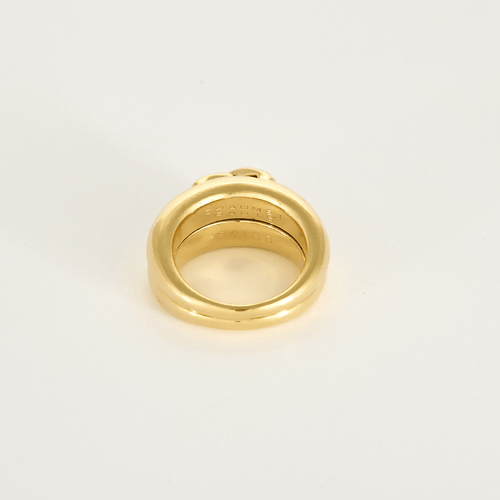 Bague 47.5 CHAUMET - Liens - Bague jonc en or jaune et diamants 58 Facettes DV31565-4