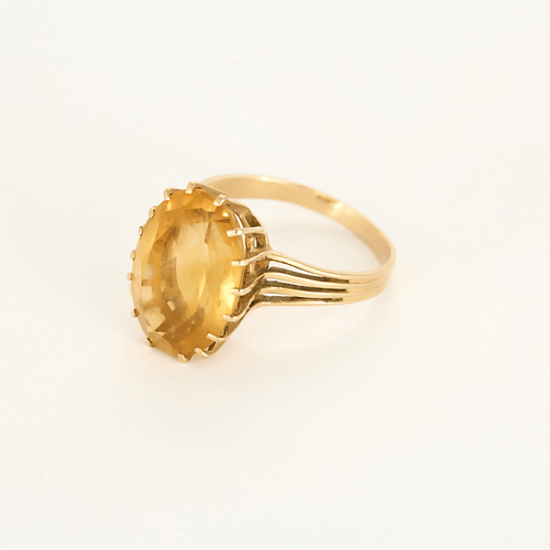 Bague 61.5 Bague en Or jaune 18k Citrine 58 Facettes DV4845-12
