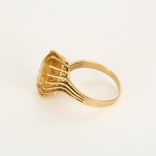 Bague 61.5 Bague en Or jaune 18k Citrine 58 Facettes DV4845-12