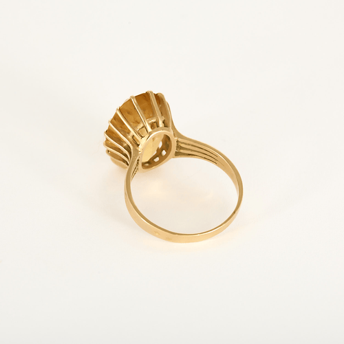 Bague 61.5 Bague en Or jaune 18k Citrine 58 Facettes DV4845-12
