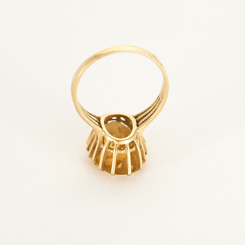 Bague 61.5 Bague en Or jaune 18k Citrine 58 Facettes DV4845-12