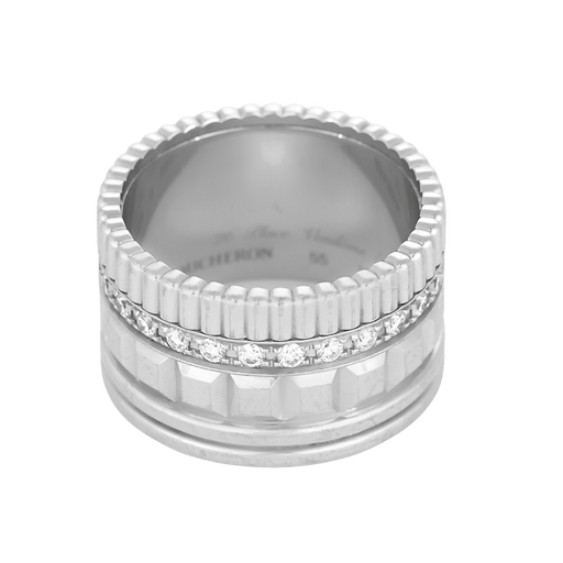 Bague 55 Boucheron - Quatre - Bague en or blanc et diamants 58 Facettes DV31319-1