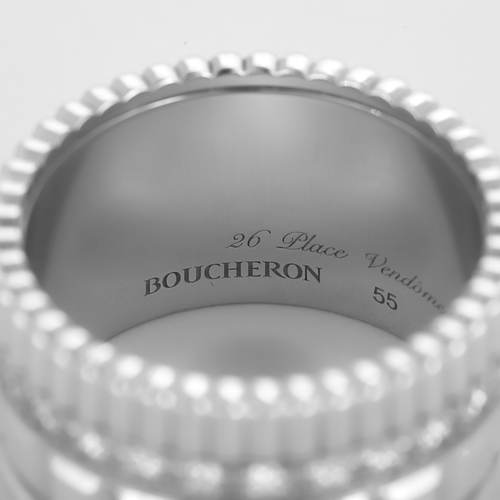 Bague 55 Boucheron - Quatre - Bague en or blanc et diamants 58 Facettes DV31319-1