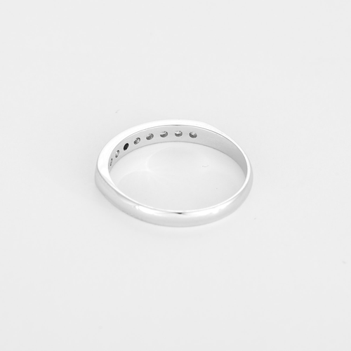 Bague 53.5 Demie-alliance en or blanc et diamants 58 Facettes DV31744-1