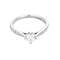 Bague 52 Solitaire en or blanc, diamants 58 Facettes DV31505-1