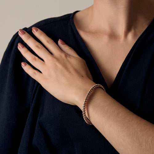 Bracelet CARTIER - Clash - Moyen modèle -  Bracelet en or rose et diamants 58 Facettes DV31731-4