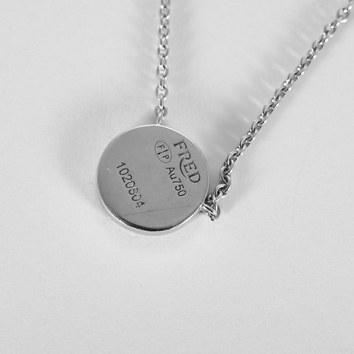 Collier Fred - Miss Fred Moon - Collier en or blanc et diamants 0,30 carat 58 Facettes DV28006-6