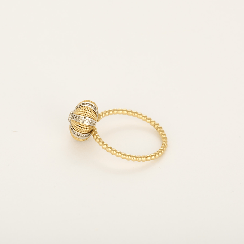 Bague 52 Bague en Or jaune & blanc 18k Diamant 58 Facettes DV31353-4