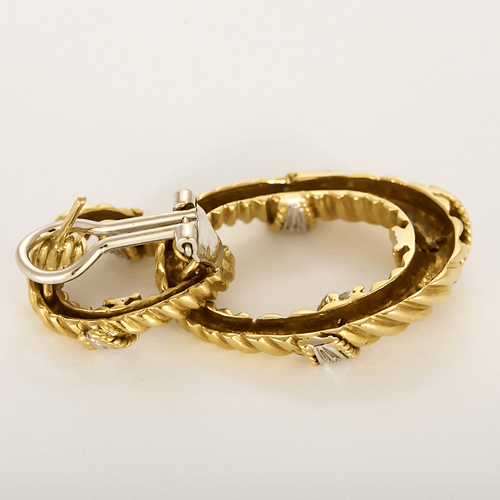 Boucles d'oreilles Boucles d'oreilles en Or jaune 18k Diamants 58 Facettes DV31430-2