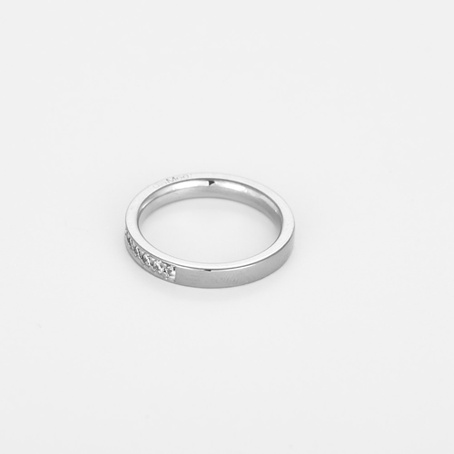 Bague 50 Alliance semi-pavée en or blanc et diamants 58 Facettes DV31590-2
