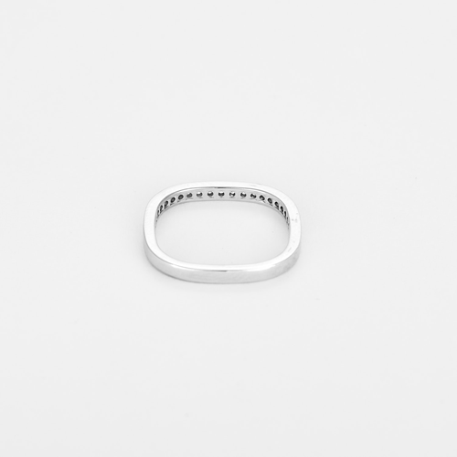 51 Dinh Van - Demie Alliance carrée en or blanc et diamants 58 Facettes DV31794-1