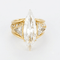 Bague Bague or jaune diamant marquise 4.48 carats et petits diamants 58 Facettes DV31430-3