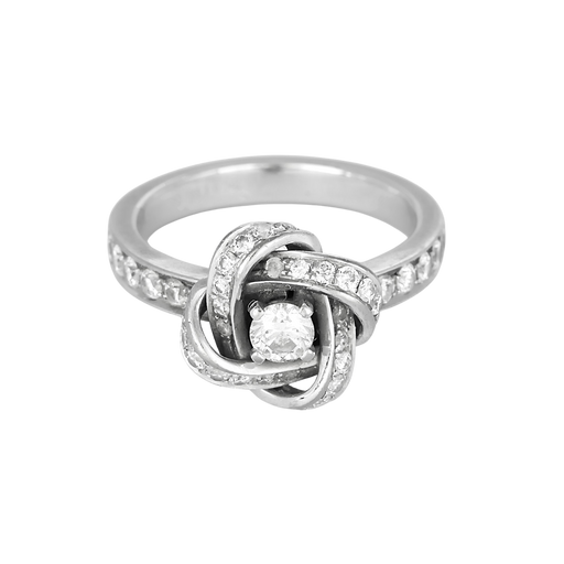BOUCHERON - Pivoine - Bague en or blanc, diamants
