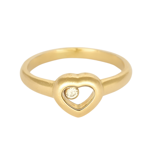 CHOPARD - Happy Diamonds - Amusante bague en or jaune et diamant