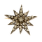 Élégante broche d'époque Napoléon III en or rose doublée d'argent à motif d'étoile