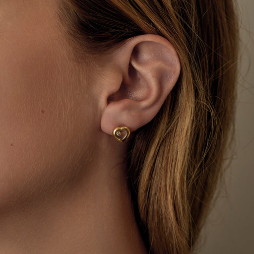 CHOPARD - Happy Diamonds - Amusante boucles d'oreilles en or jaune et diamants